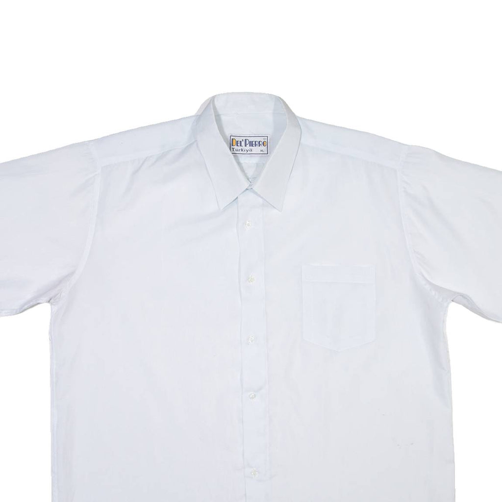 DEL' PIERRO Mens Plain Shirt Blue XL