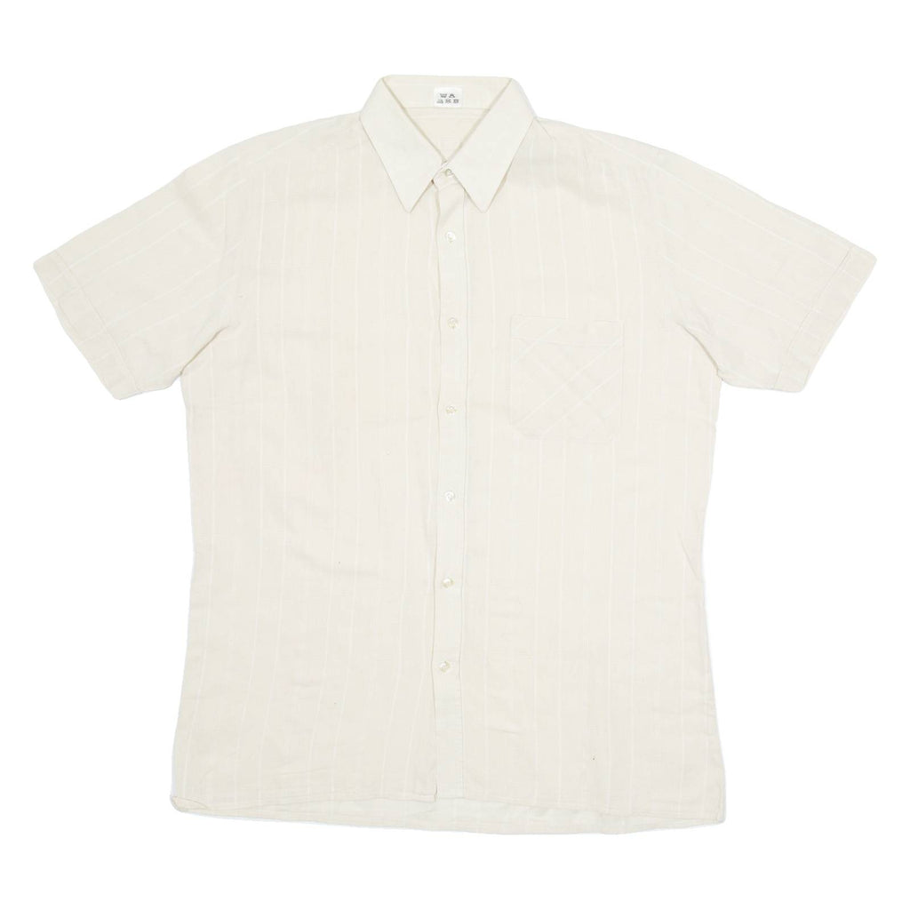 Mens Shirt Brown Striped M
