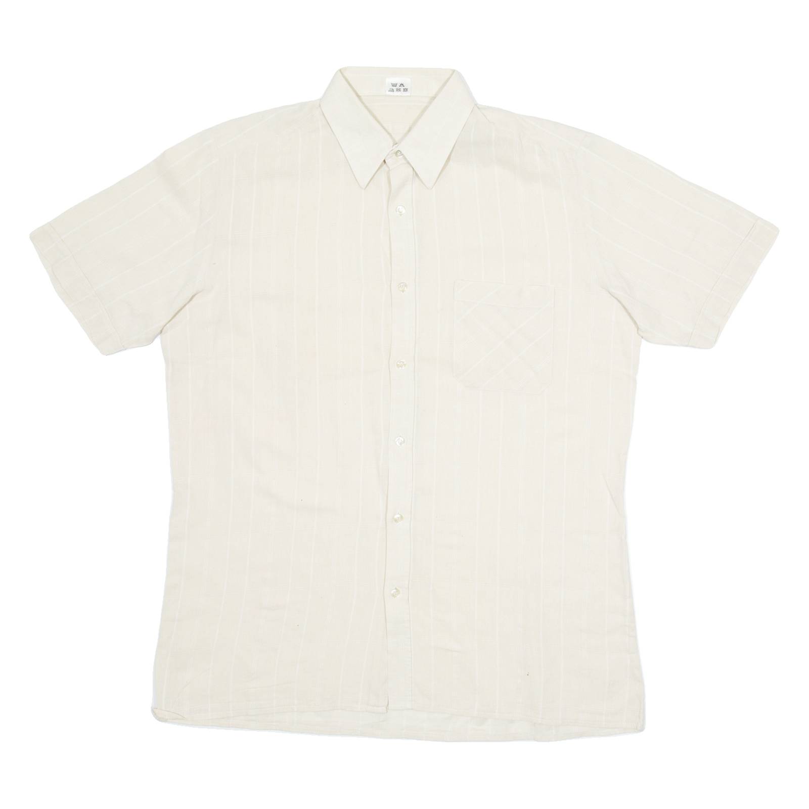 Mens Shirt Brown Striped M