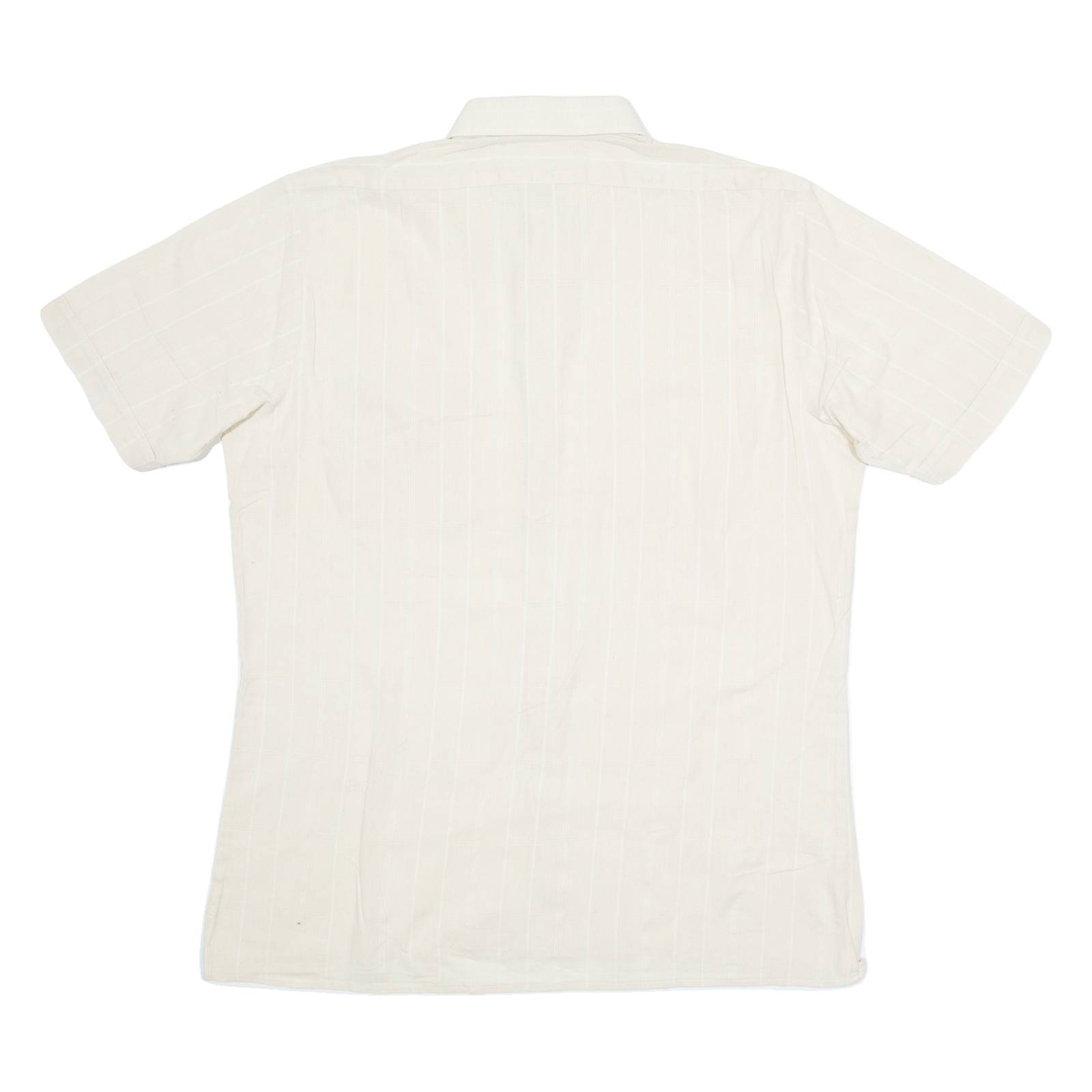 Mens Shirt Brown Striped M