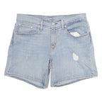 LEVI'S Mens Shorts Blue Denim M W32 Casual Classic Fit Distressed