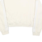ADIDAS Womens Cream & White Crew Neck UK 16 Sweatshirt Cotton Blend Casual