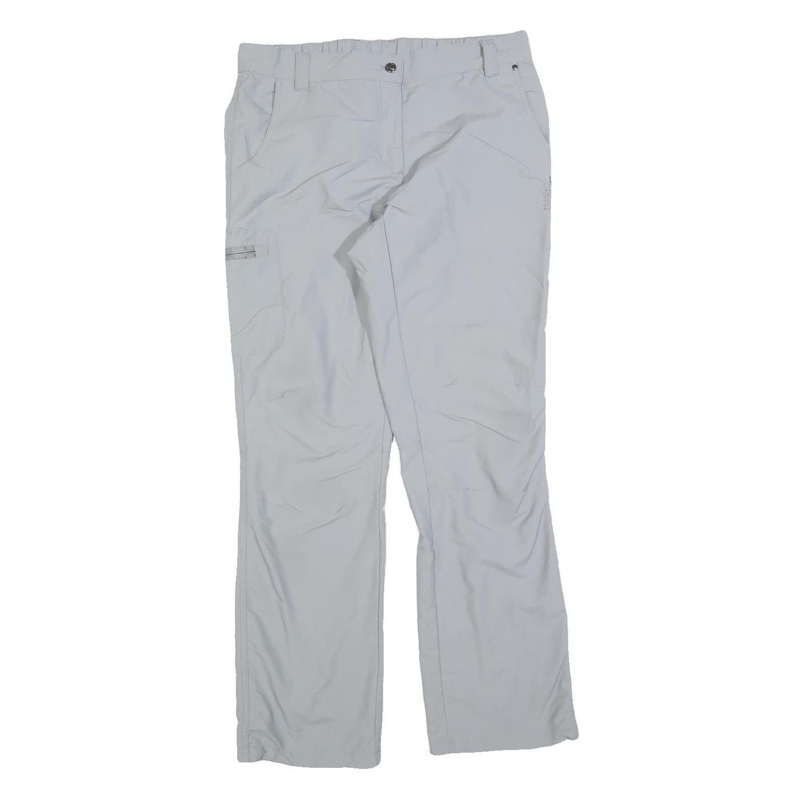 CRIVIT Womens Polyester Blend Light Grey Regular Fit Straight Leg Trousers W32