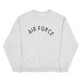 Womens Grey Cotton Blend Sweatshirt Air Force Crew Neck L Casual Pullover