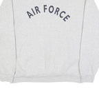 Womens Grey Cotton Blend Sweatshirt Air Force Crew Neck L Casual Pullover