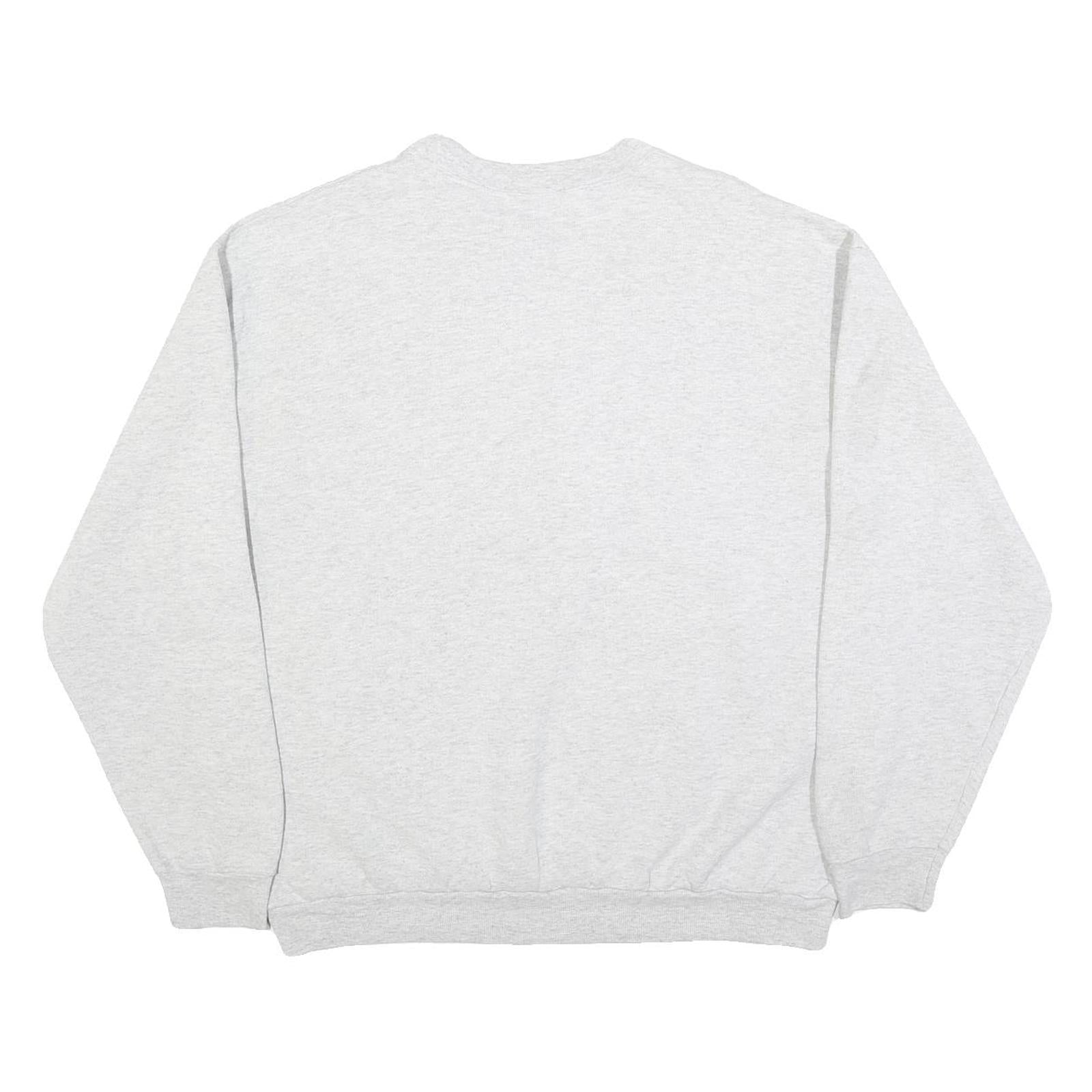 Womens Grey Cotton Blend Sweatshirt Air Force Crew Neck L Casual Pullover