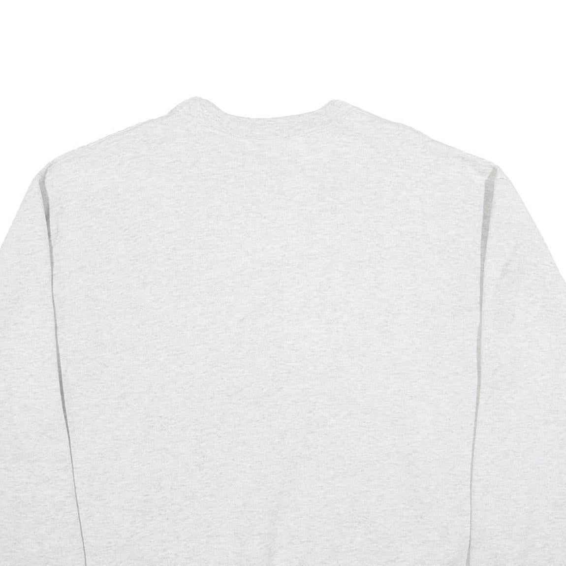 Womens Grey Cotton Blend Sweatshirt Air Force Crew Neck L Casual Pullover