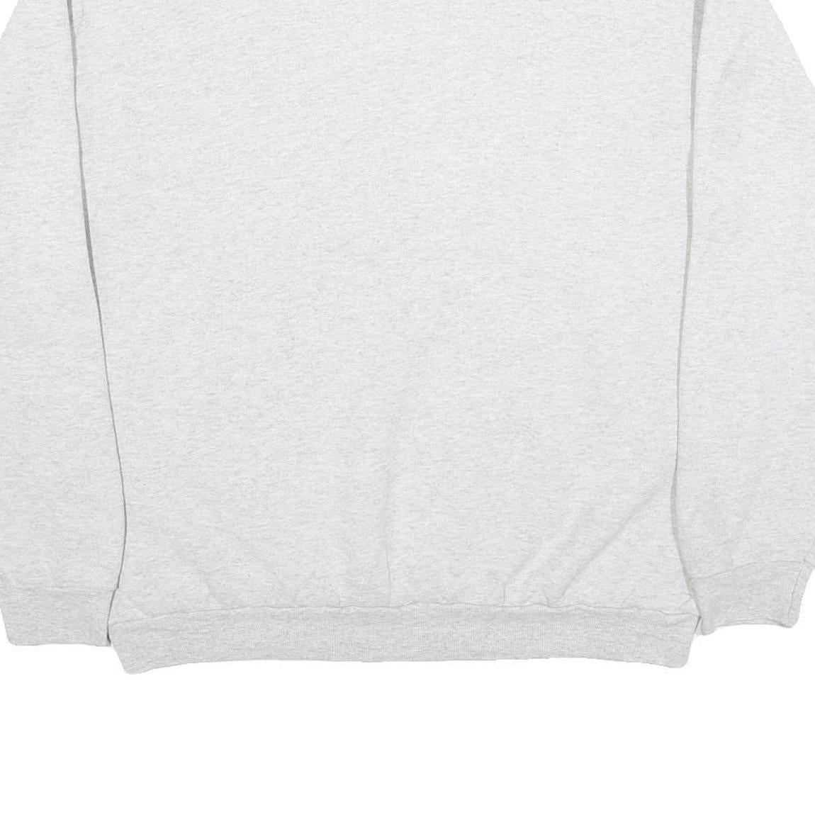 Womens Grey Cotton Blend Sweatshirt Air Force Crew Neck L Casual Pullover