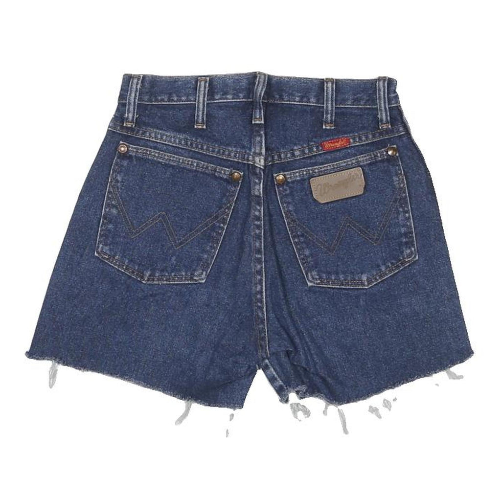 WRANGLER Womens Denim Blue Cut-Off Shorts XS W26 Frayed Hem Casual