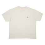 CARHARTT Mens Cream Pocket T-Shirt XL Short Sleeve Crew Neck Workwear