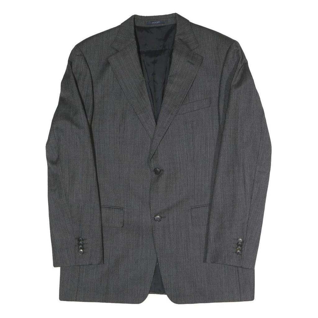 JOOP Mens Grey Pinstripe Classic Jacket M Woven Tailored Button Closure