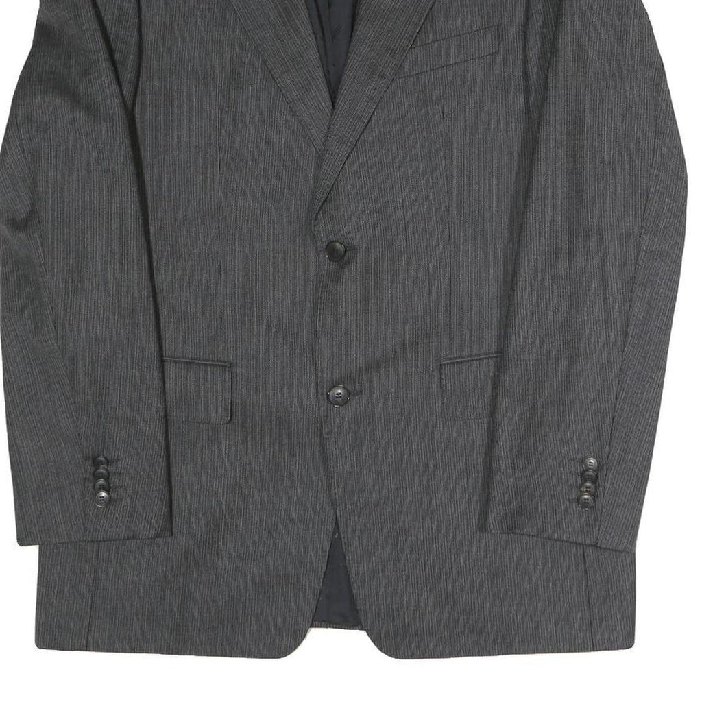 JOOP Mens Grey Pinstripe Classic Jacket M Woven Tailored Button Closure