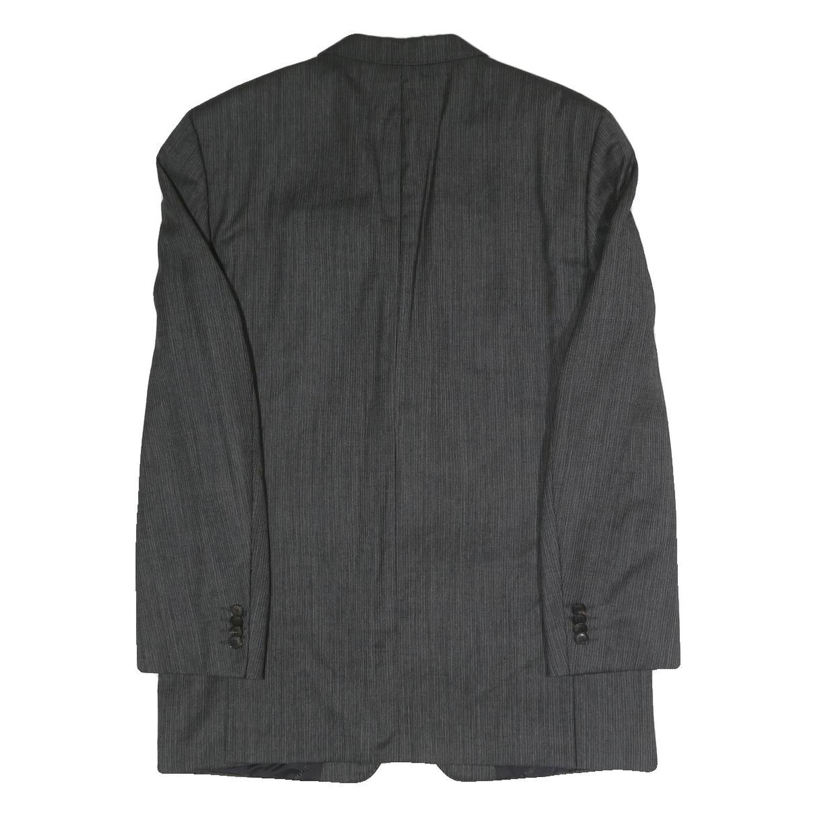 JOOP Mens Grey Pinstripe Classic Jacket M Woven Tailored Button Closure