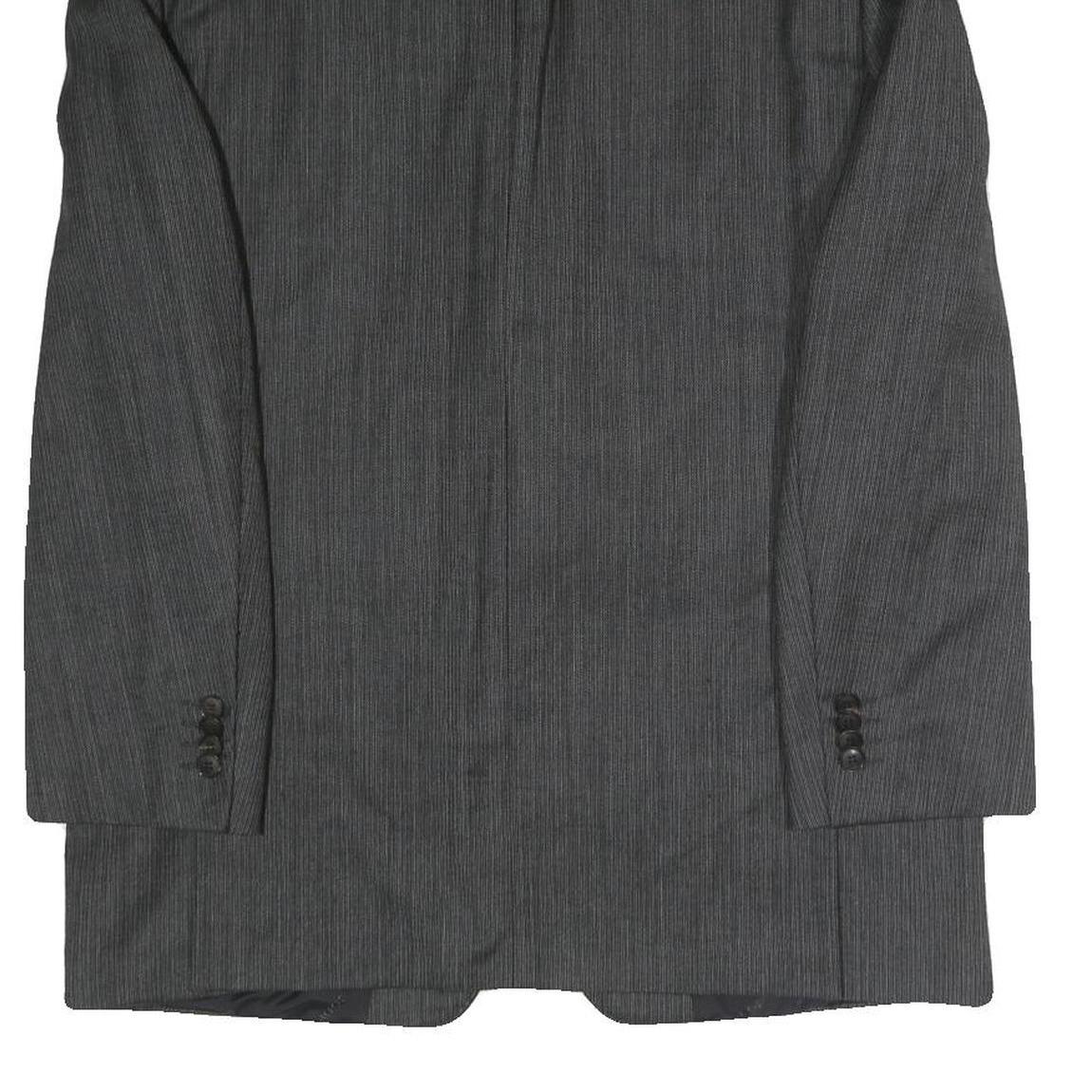 JOOP Mens Grey Pinstripe Classic Jacket M Woven Tailored Button Closure