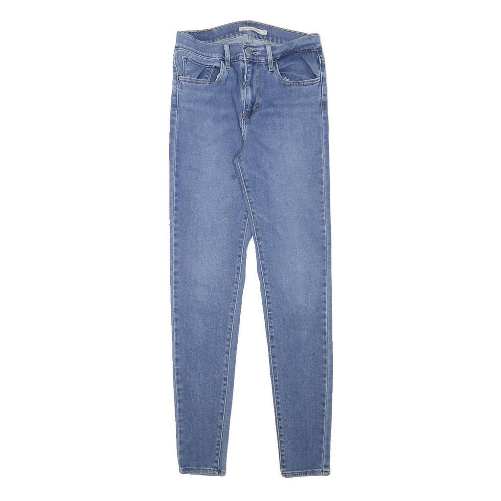 LEVI'S Womens Blue Slim Skinny Denim Rinse W25 L28 Slim Fit Zip Jeans