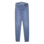 LEVI'S Womens Blue Slim Skinny Denim Rinse W25 L28 Slim Fit Zip Jeans