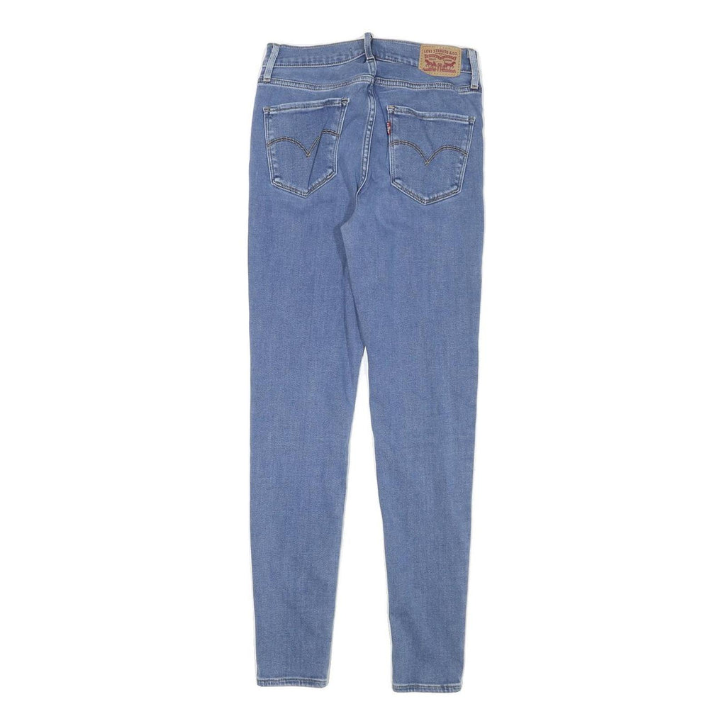 LEVI'S Womens Blue Slim Skinny Denim Rinse W25 L28 Slim Fit Zip Jeans