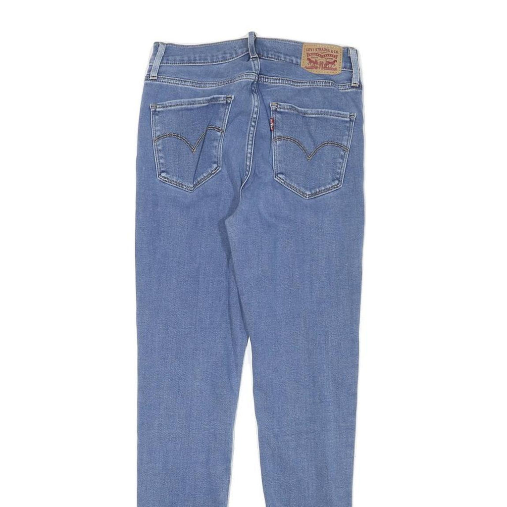 LEVI'S Womens Blue Slim Skinny Denim Rinse W25 L28 Slim Fit Zip Jeans