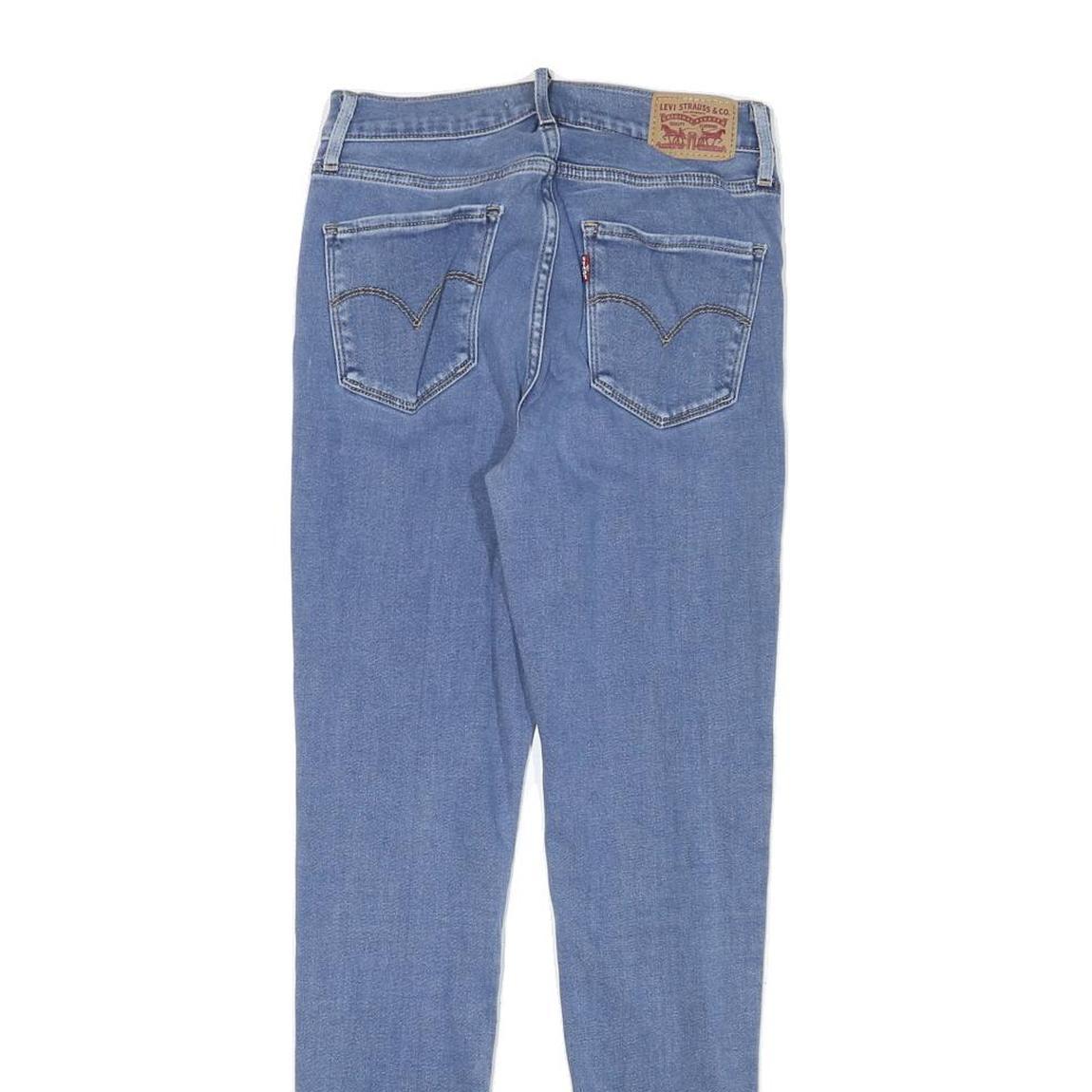 LEVI'S Womens Blue Slim Skinny Denim Rinse W25 L28 Slim Fit Zip Jeans