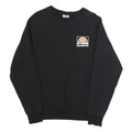 ELLESSE Mens Black Cotton Crew Neck Sweatshirt S Ellesse Logo Casual Pullover