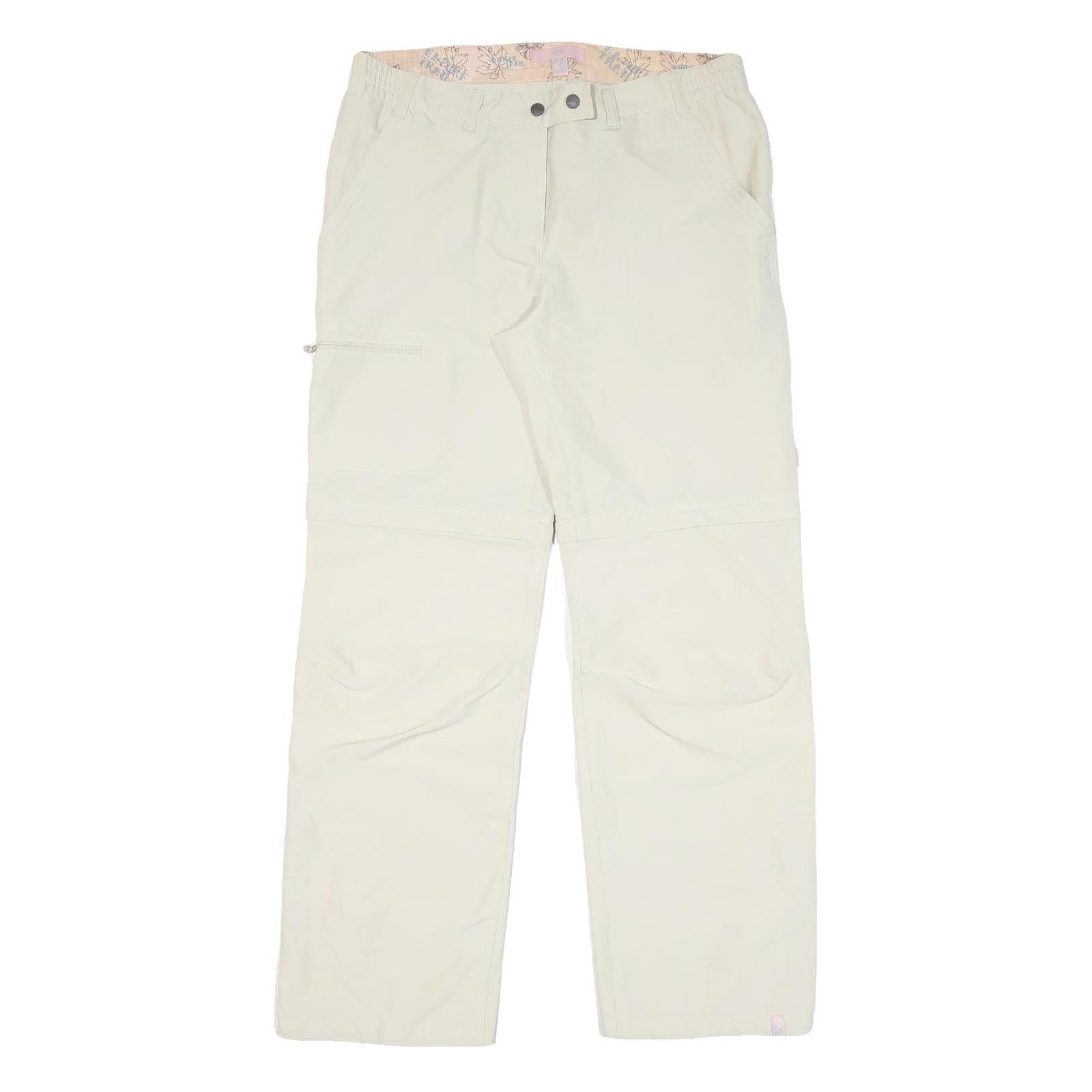 TCM Womens Beige Regular Fit Zip Closure Polyester Blend Trousers W34 L32