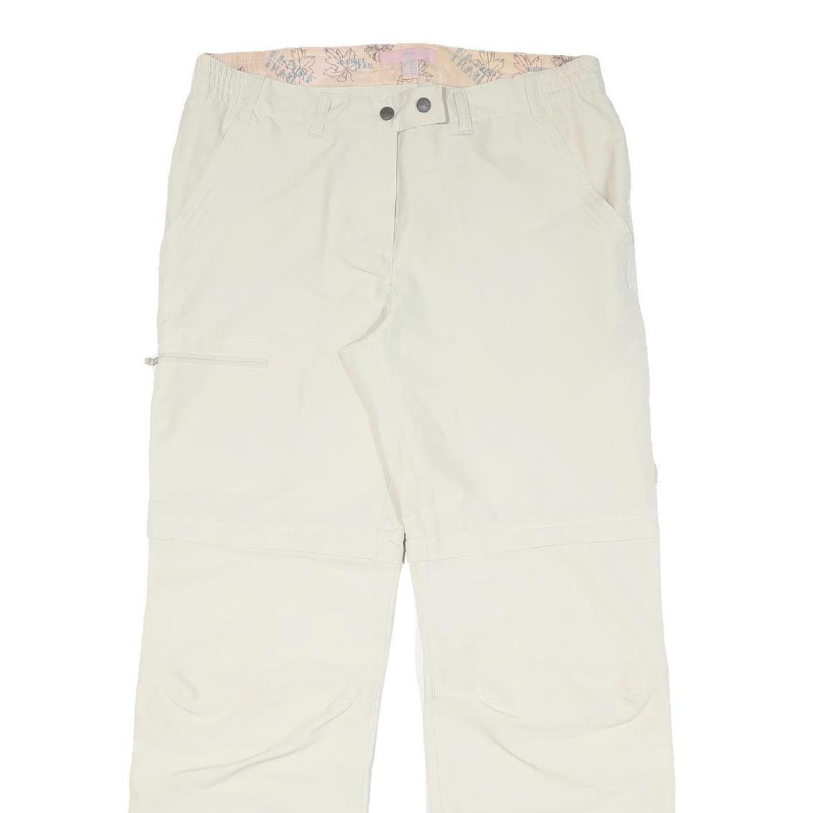 TCM Womens Beige Regular Fit Zip Closure Polyester Blend Trousers W34 L32