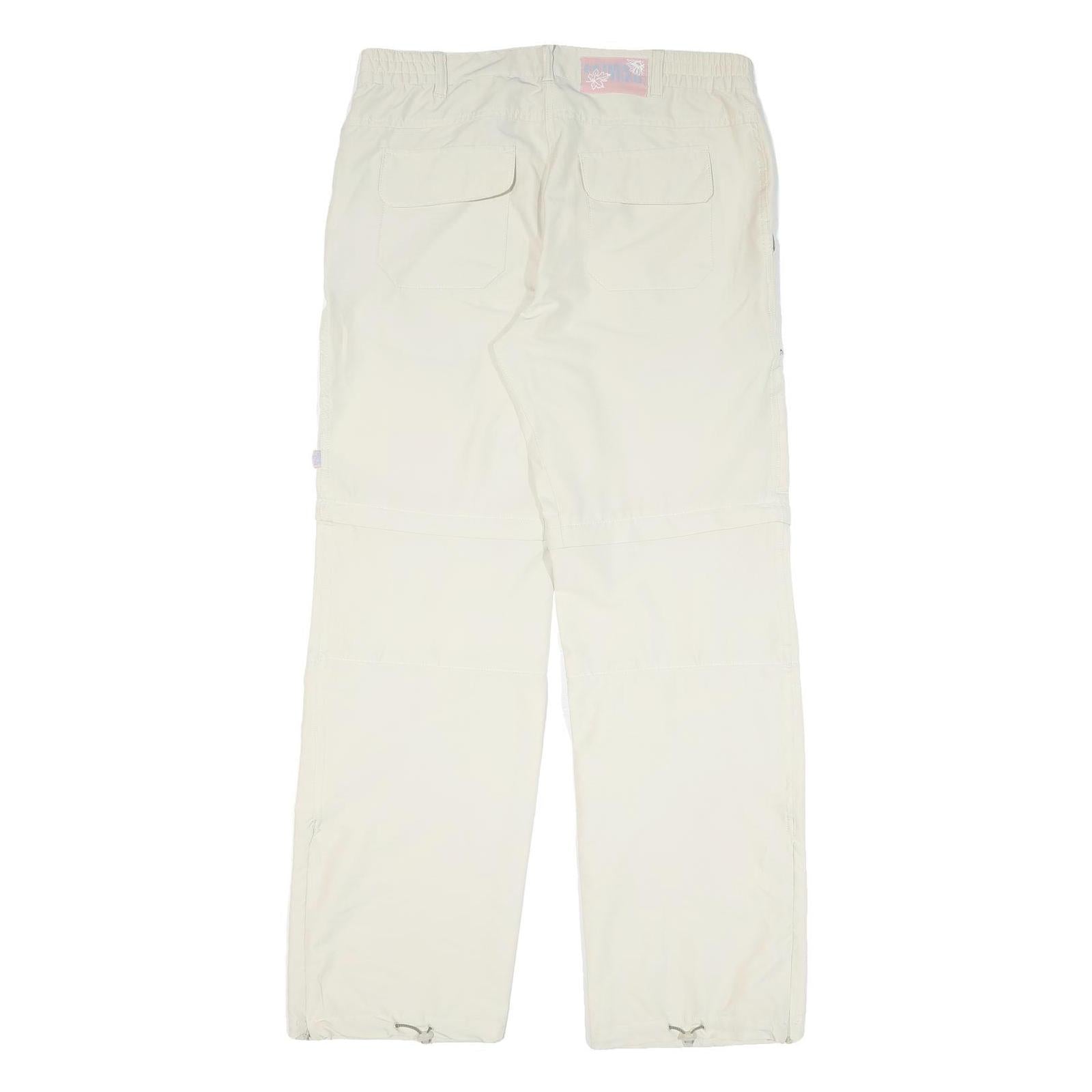 TCM Womens Beige Regular Fit Zip Closure Polyester Blend Trousers W34 L32