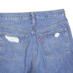 LEVI'S Womens Shorts Blue Denim Distressed S W28 Casual Cotton