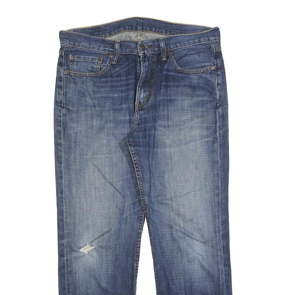 LEVI'S 514 Classic Mens Jeans Blue Classic Straight Denim Medium W32 L30 Zip