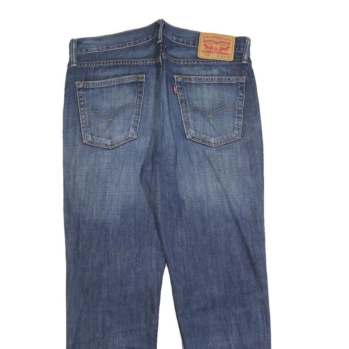 LEVI'S 514 Classic Mens Jeans Blue Classic Straight Denim Medium W32 L30 Zip