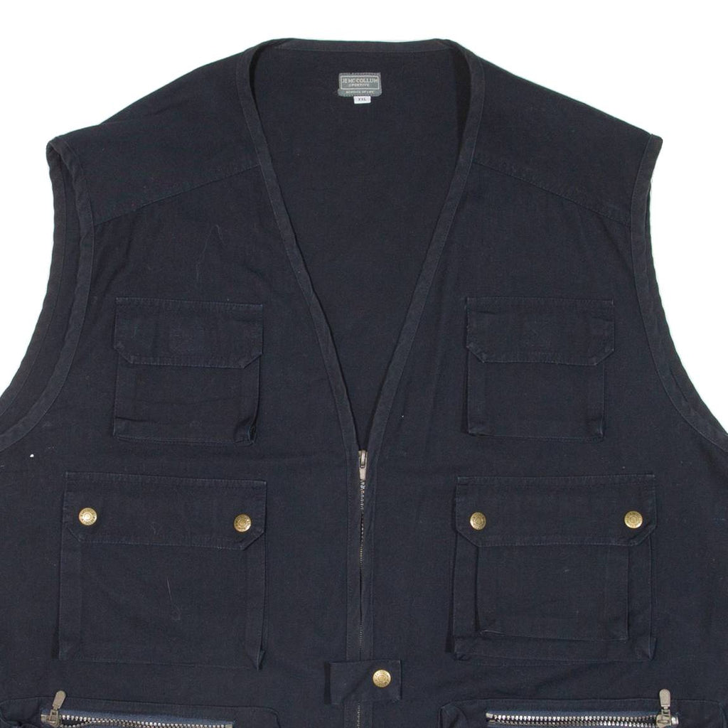 JOE MCCOLLUM Mens Gilet Blue 2XL