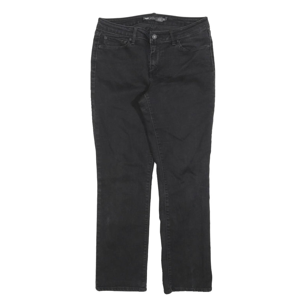LEVI'S Womens Regular Black Denim Jeans W31 L30 Classic Zip Pockets