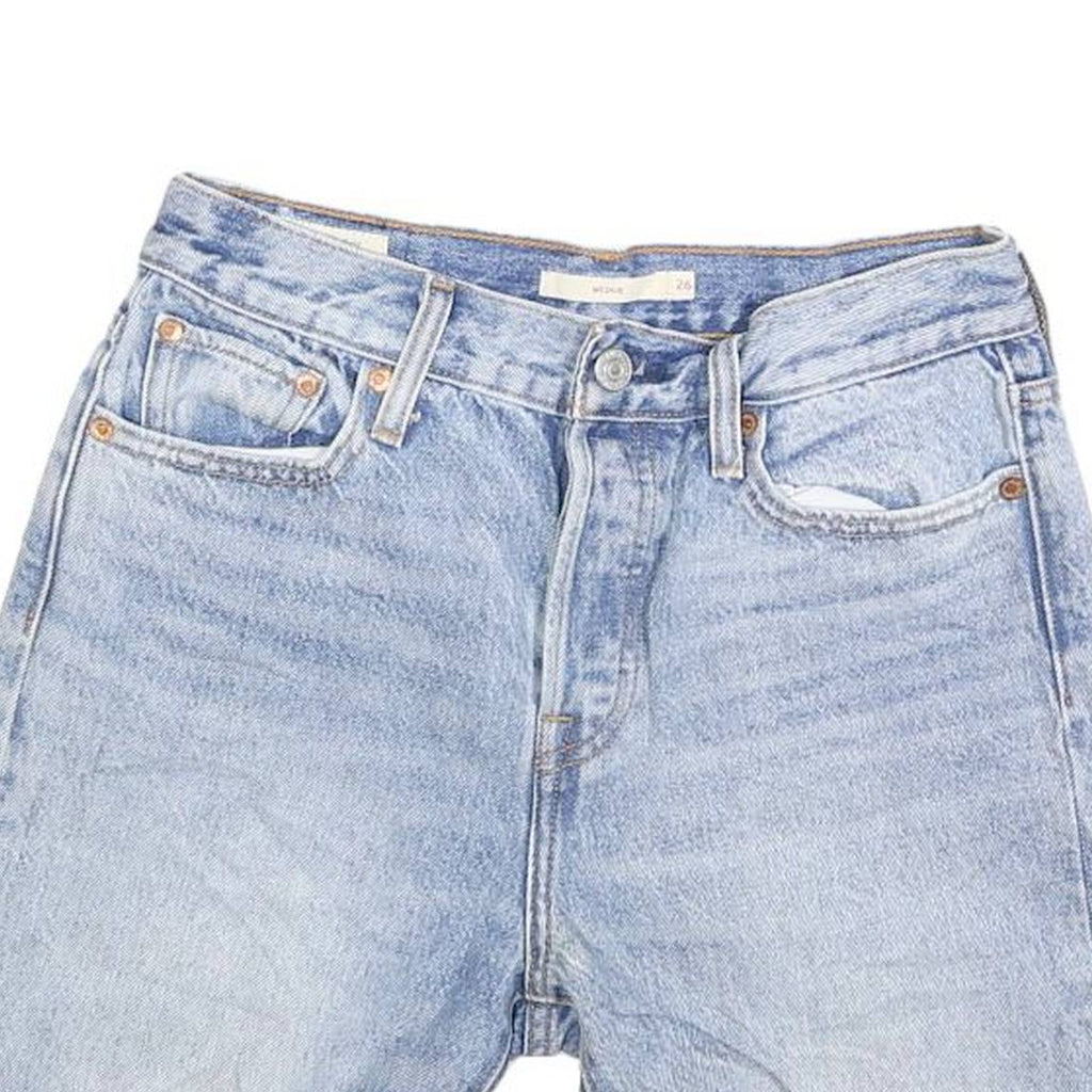 LEVI'S Womens Denim Blue Casual Cut-Off Shorts Size S W26 Classic Fit