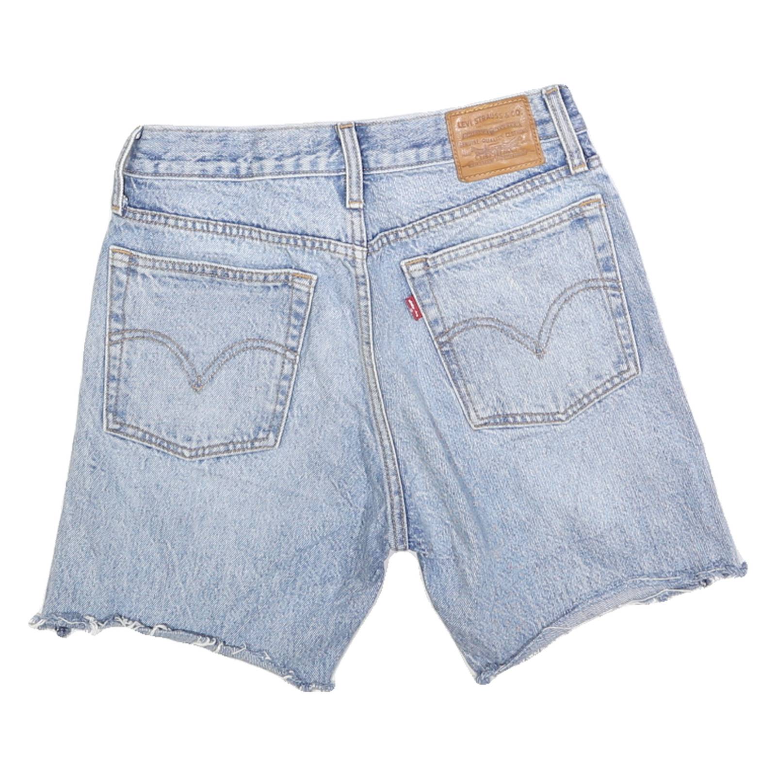LEVI'S Womens Denim Blue Casual Cut-Off Shorts Size S W26 Classic Fit