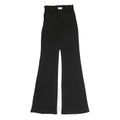 PINK LILY Womens Black Regular Flared Denim Woven Cotton Blend W26 L31 Button