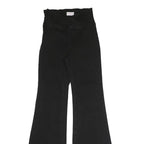 PINK LILY Womens Black Regular Flared Denim Woven Cotton Blend W26 L31 Button