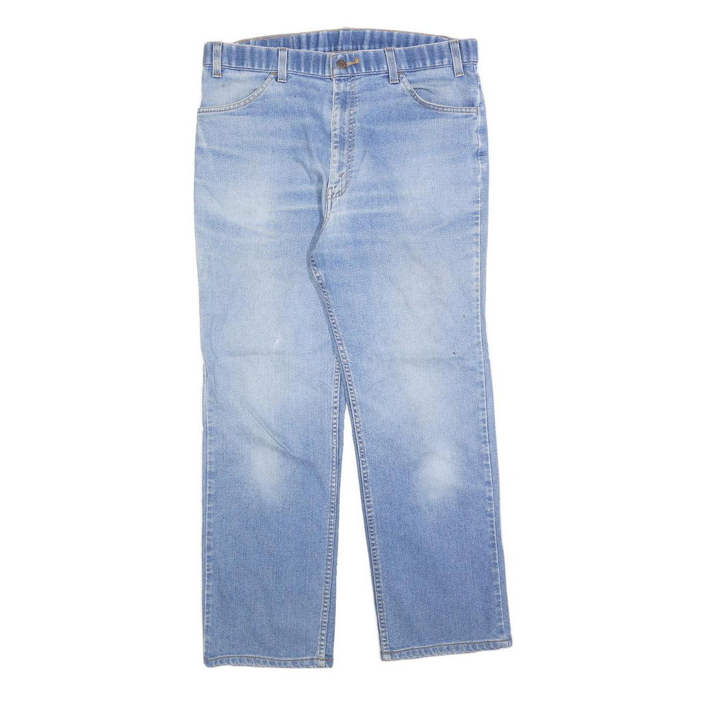 LEVI'S Womens Blue Regular Fit Straight Denim Light W35 L28 Zip Jeans