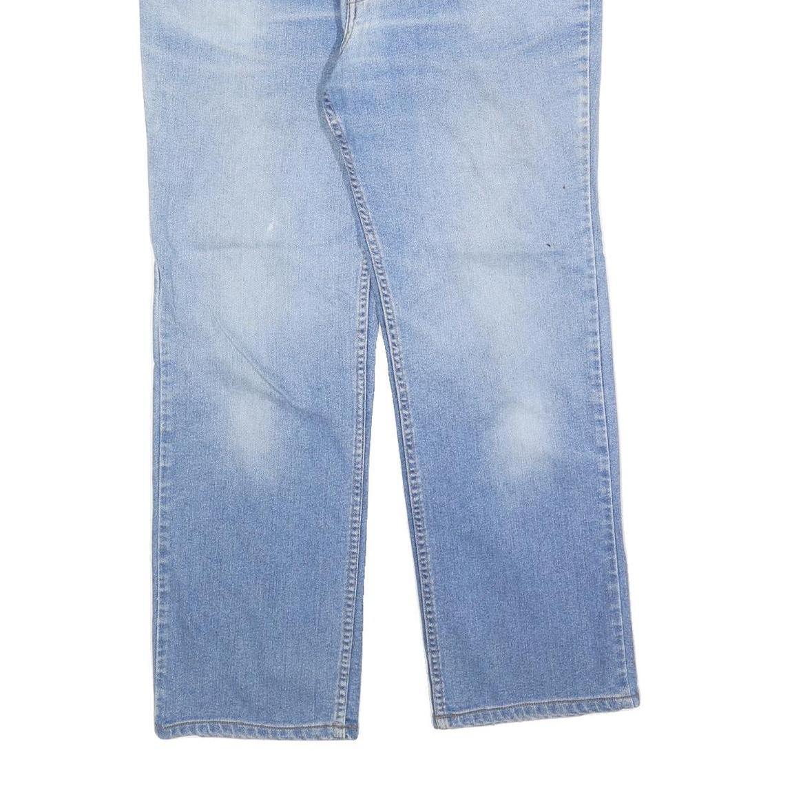 LEVI'S Womens Blue Regular Fit Straight Denim Light W35 L28 Zip Jeans