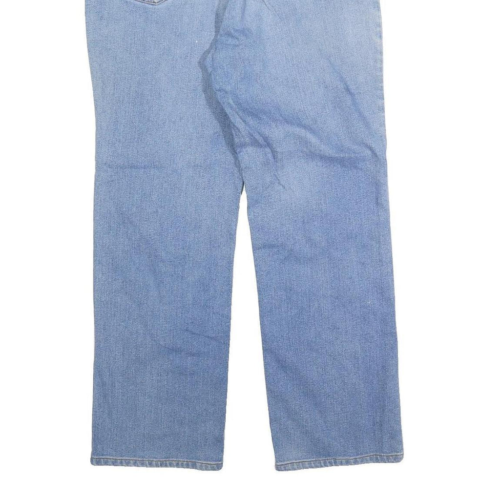 LEVI'S Womens Blue Regular Fit Straight Denim Light W35 L28 Zip Jeans