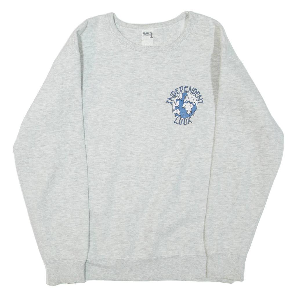 GILDAN Mens Sweatshirt Grey Crew Neck M