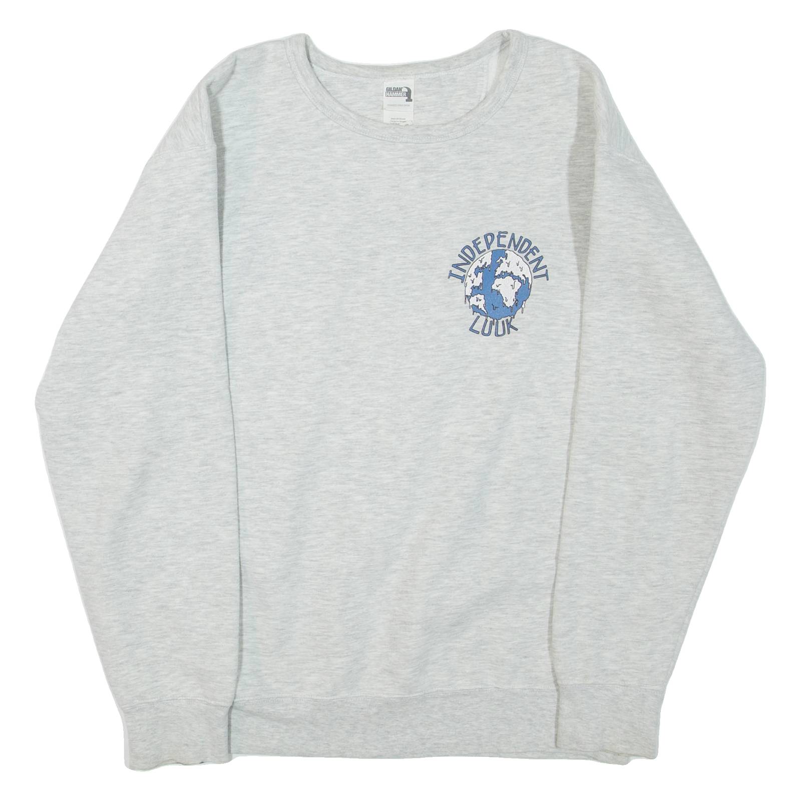 GILDAN Mens Sweatshirt Grey Crew Neck M