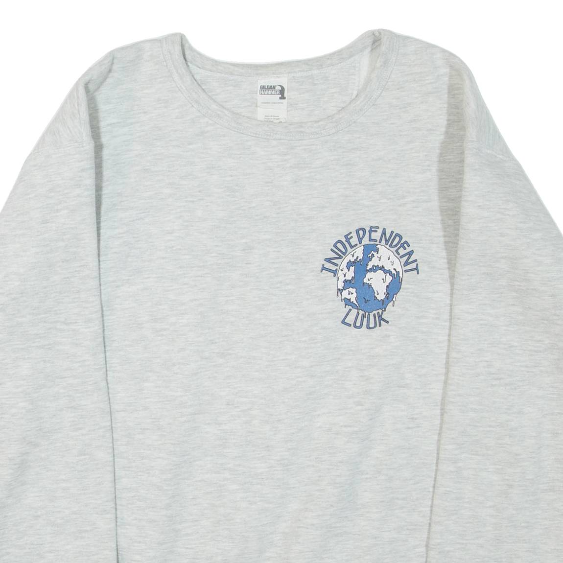 GILDAN Mens Sweatshirt Grey Crew Neck M