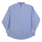 TOMMY HILFIGER Mens Blue Button Down Shirt XL Cotton Blend Classic Fit