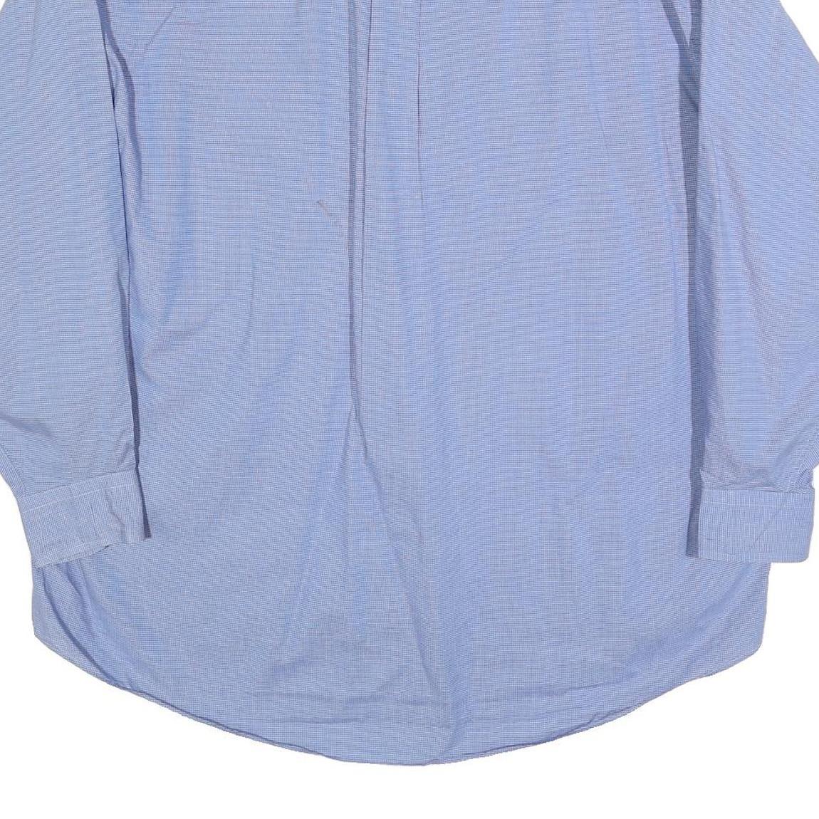 TOMMY HILFIGER Mens Blue Button Down Shirt XL Cotton Blend Classic Fit