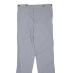 Mens Grey & Yellow Polyester Blend Straight Leg Trousers W32 L33 Regular Fit Zip