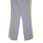 Mens Grey & Yellow Polyester Blend Straight Leg Trousers W32 L33 Regular Fit Zip