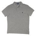 POLO RALPH LAUREN Mens Grey Short Sleeve Plain S Cotton Blend Classic Polo Shirt