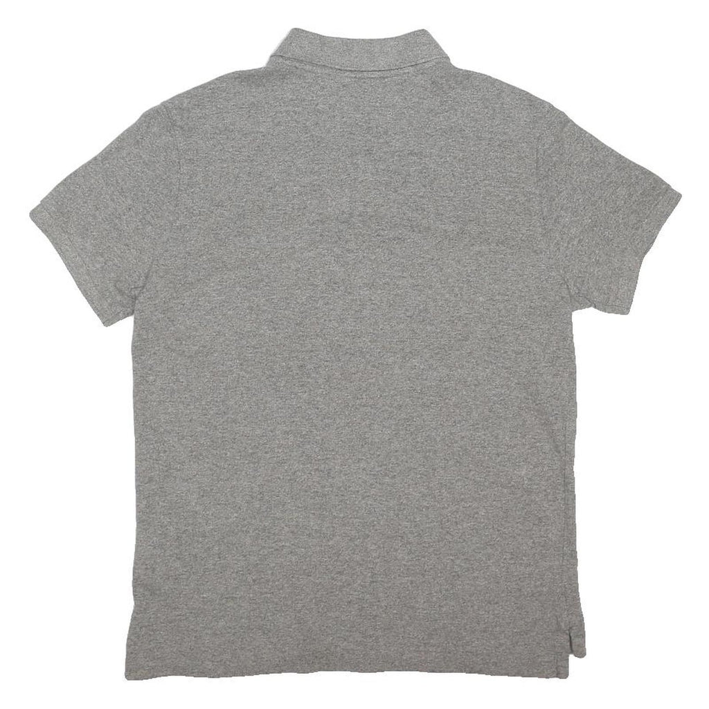 POLO RALPH LAUREN Mens Grey Short Sleeve Plain S Cotton Blend Classic Polo Shirt