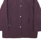 Womens Purple Jacket UK 16 Polyester Blend Zip Plain Warm Casual Outerwear