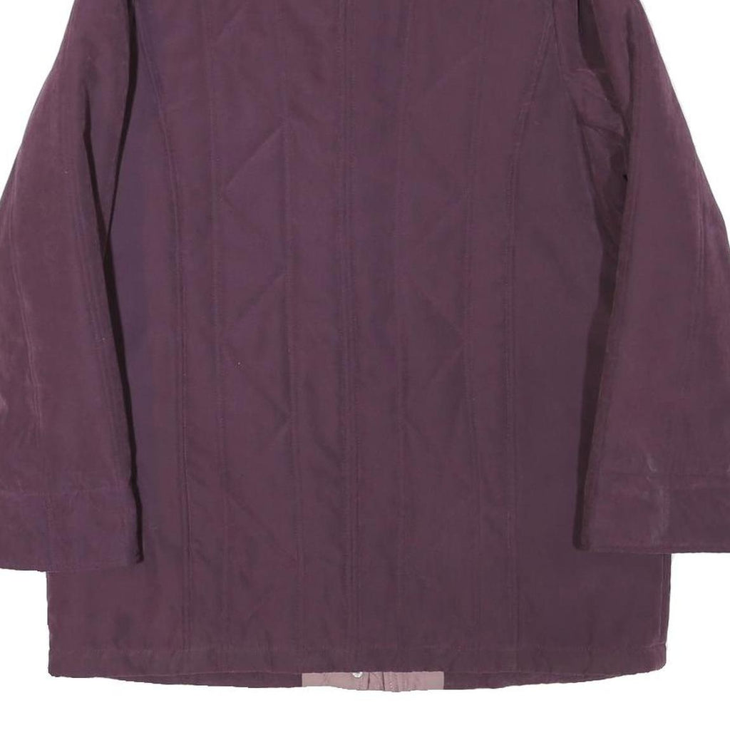 Womens Purple Jacket UK 16 Polyester Blend Zip Plain Warm Casual Outerwear